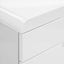 File Cabinet, Rolling Mobile, Storage Drawers, Printer Stand, Office, Work, Glossy Contemporary, Modern - White