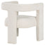 Verda - Upholstered Accent Side Chair In Soft With Rounded Open Back And 3 Leg Base - White