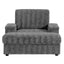 Oversized Chaise Lounge Indoor Rabbit Fur Sofa Bed With Storage Ottoman And Armrests Cup Holders With Deep Seat