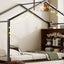Bed House Frame With Shelves And Lights