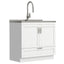 Reed - Deluxe Laundry Cabinet With Pull-Out Faucet And Stainless Steel Sink