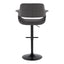 Vintage Flair - Mid Century Modern Adjustable Barstool With Straight T Footrest (Set of 2)