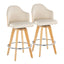 Ahoy - Contemporary Fixed Height Counter Stool & Round Footrest (Set of 2)