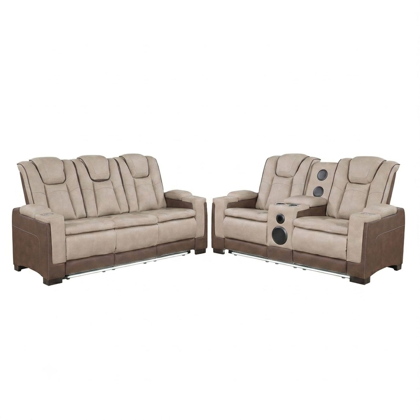 Bruno - Power Reclining Living Room Set With LED Lighting