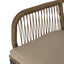 Modern Wicker Dining Club Chair With Water Resistant Cushions - Brown / Beige