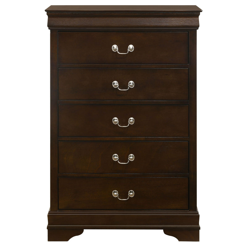 Janson - 5 Drawer Bedroom Chest - Cappuccino