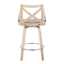Charlotte - Farmhouse Fixed Height Counter Stool With Swivel And Round Footrest (Set of 2)