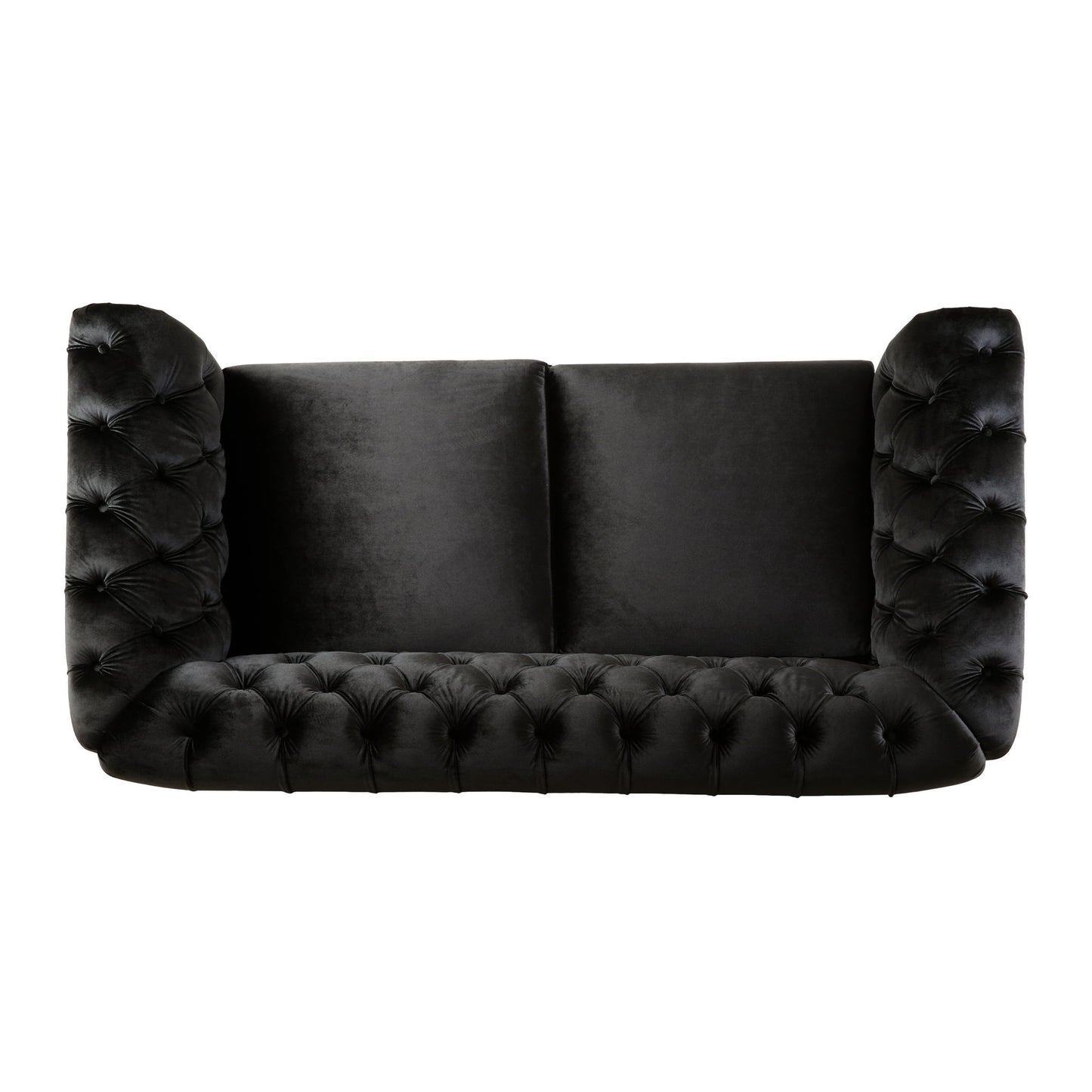 Chesterfield Loveseat Sofa, 2 Person Rolled Arm Upholstered Couch