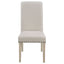 Upholstered Dining Chair With Rolled Edge Seat Back (Set of 2) - Beige