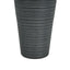 31.5" Tall Striped Column Fountain With LED Light Design For Outdoor Spaces - Gray