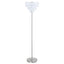 Base Floor Lamp With Crystal Shade - Silver