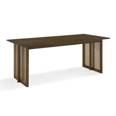Dining Table With Rattan Accents
