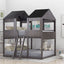 Bunk Bed With Roof, Window, Guardrail, Ladder