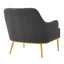 Modern Elegance Accent Chair With Curved Backrest