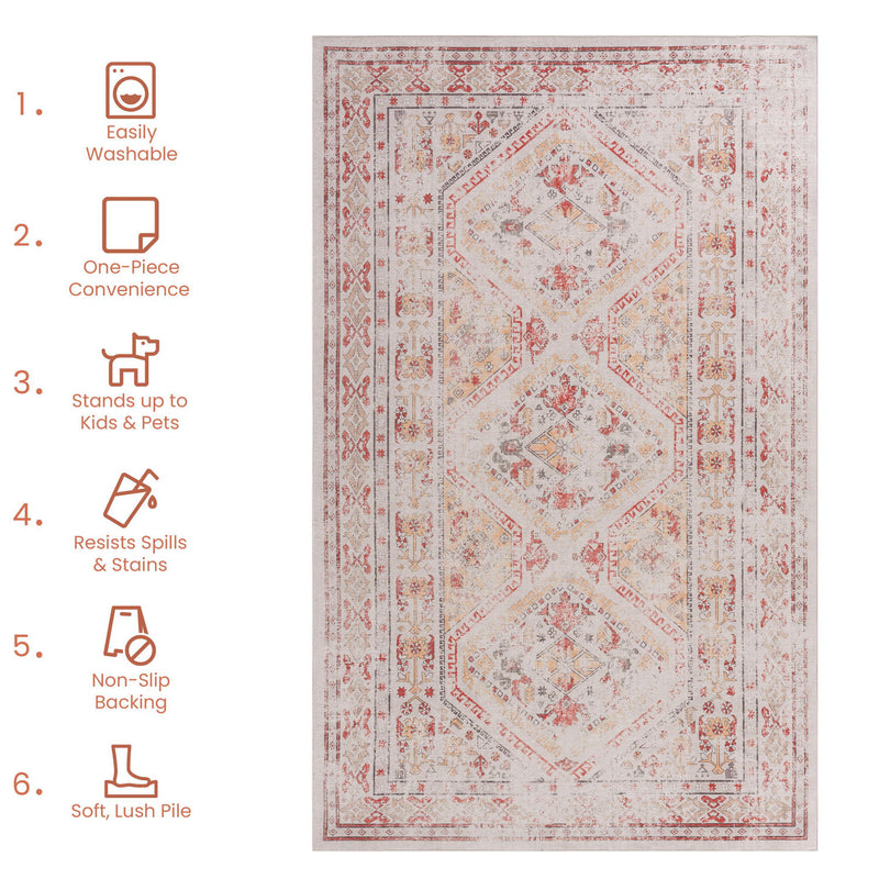 Maval - Trendy Area Rug, Washable