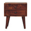 Mini Modern Bedside Table - Chestnut