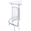 Strick - Freestanding Glass Top Home Bar Wine Cabinet - White