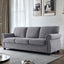 Soft Sofa, Upholstered 3 Seater Couch With High Density Foam, Loose Back Cushions And Turned Legs