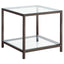 Weston - 1 Shelf Side End Table - Nickel