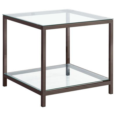 Weston - 1 Shelf Side End Table - Nickel