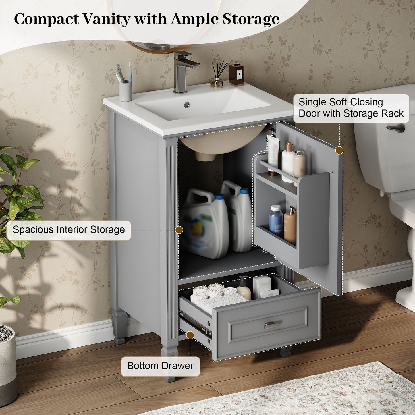 Retro Bathroom Vanity With Sink