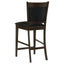 Upholstered Counter Height Stools (Set of 2) - Black / Espresso