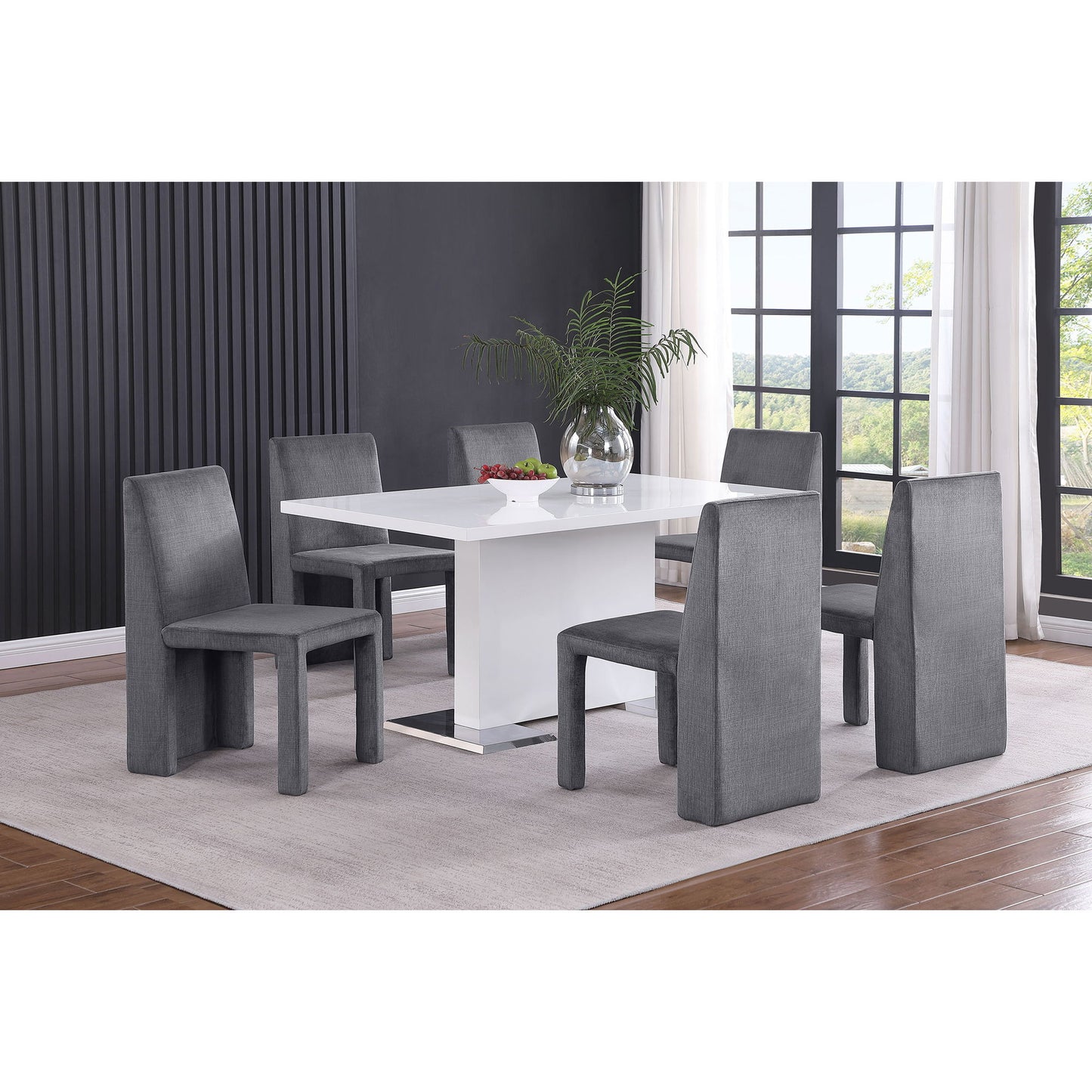 Santa Cruz - Upholstered Dining Side Chair (Set of 2) - Gray