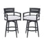 Outdoor Swivel Bar Chairs, 360 Degree Rotation, Ergonomic Backrest (Set of 2)