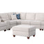 Rene - Sectional Sofa With Ottoman - Beige