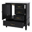30" Bathroom Vanity With Sink, 3 Drawers, Adjustable Feet