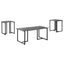 3 Piece Occasional Set With Smooth Top - Gray