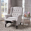 Armchair Recliner With Pushback Mechanism And Wingback Design