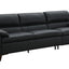 Eilene - Top Grain Leather Sofa - Black