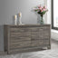 Funston - 6 Drawer Dresser Cabinet - Brown Oak