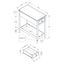 Accent End Table, 2 Tier, Storage Drawer, Transitional - Walnut