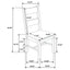 Ladder Back Dining Chairs With Straight Seat (Set of 2) - Brown