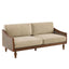 3 Seater Sofa With Rattan Armrests