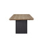 Double Pedestal Table Latte - Light Brown