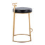 Fuji - Round Contemporary Fixed Height Counter Stool (Set of 2)
