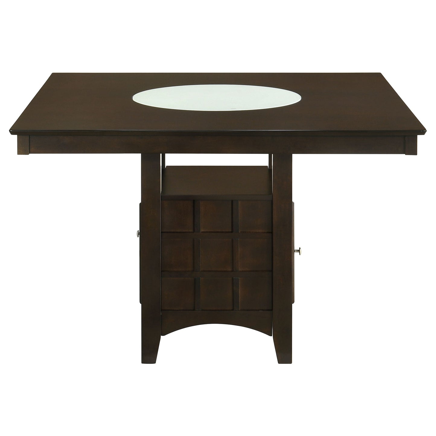 Tolland - Counter Height Dining Table With Storage Pedestal - Cappuccino