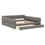Upholstered Platform Bed With USB Charging And 2 Storage Drawers