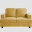 Modern Loveseat, Comfortable 2 Seater Couch With Deep Seating, Loose Back Cushions, Wide Arms
