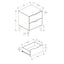 Accent Table With Storage Drawers - Natural