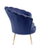 Angelina - Scalloped Back Barrel Accent Chair With Metal Legs