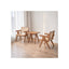 3 Piece Accent Chair Set And Matching End Table For Living Room - Natural