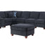 Lily - Sectional Sofa With Ottoman - Black