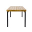 Acacia Wood Patio Dining Table, 69"L Rectangle Outdoor Table - Teak / Black
