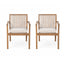 Patio Dining Chair, Comfortable Waterproof Seating (Set of 2)