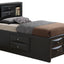 Modern Design Storage Bed With Bookcase Headboard