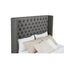 Lendra - Upholstered Wingback Bed With Tufted Headboard
